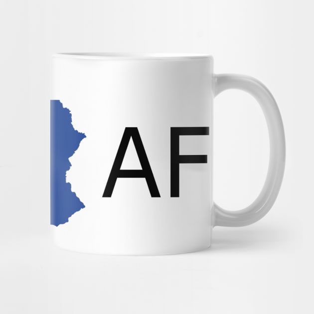 Pennsylvania Flag State Outline AF (black) by Big Term Designs